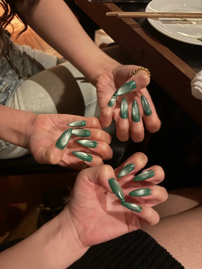 【オフあり】🩵Gel-x長さだし10本🩵マグネット🩵フラッシュ（小さいストーン無料）の写真