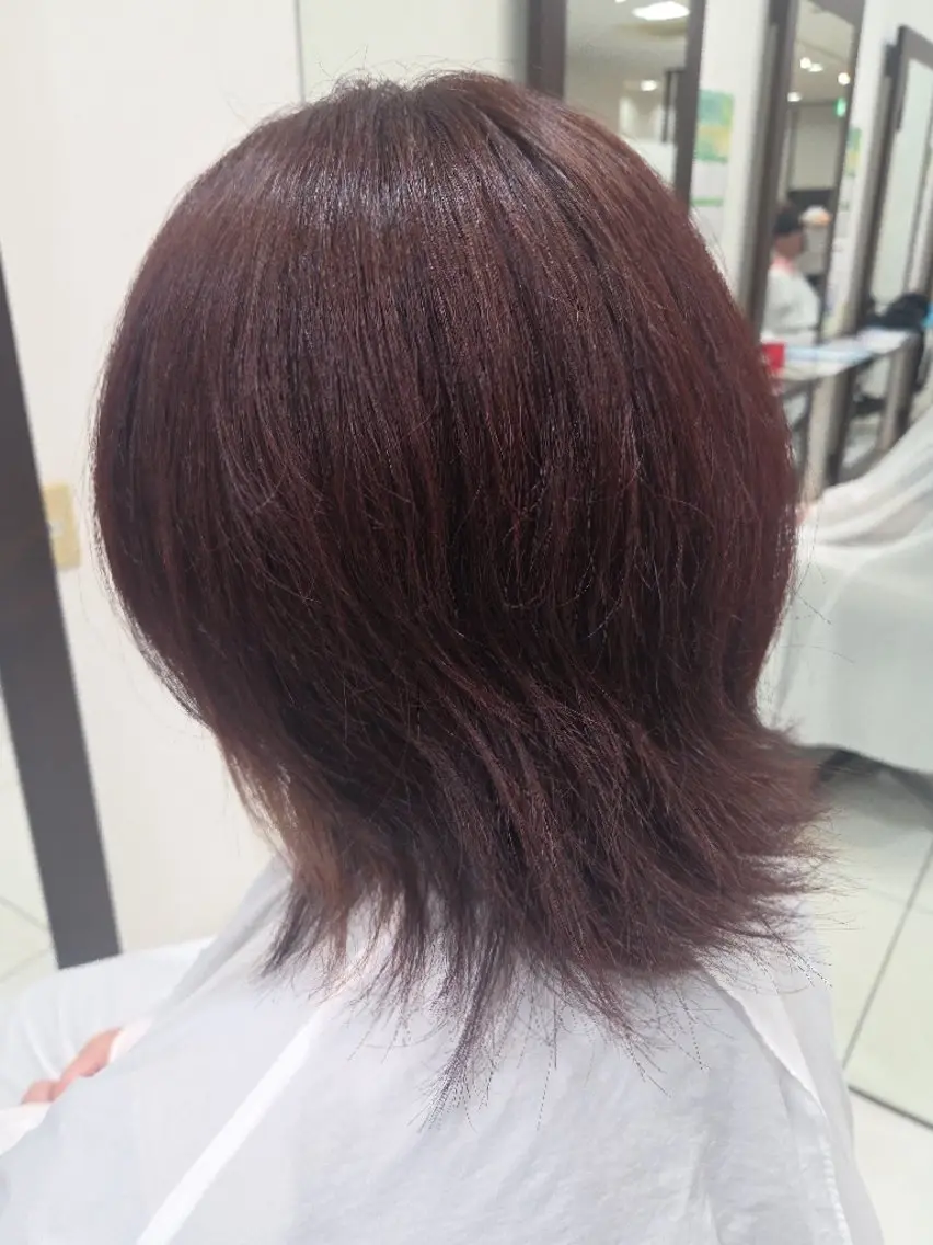 ミディアム ヘアカラー 泊谷 泰一のヘアスタイル