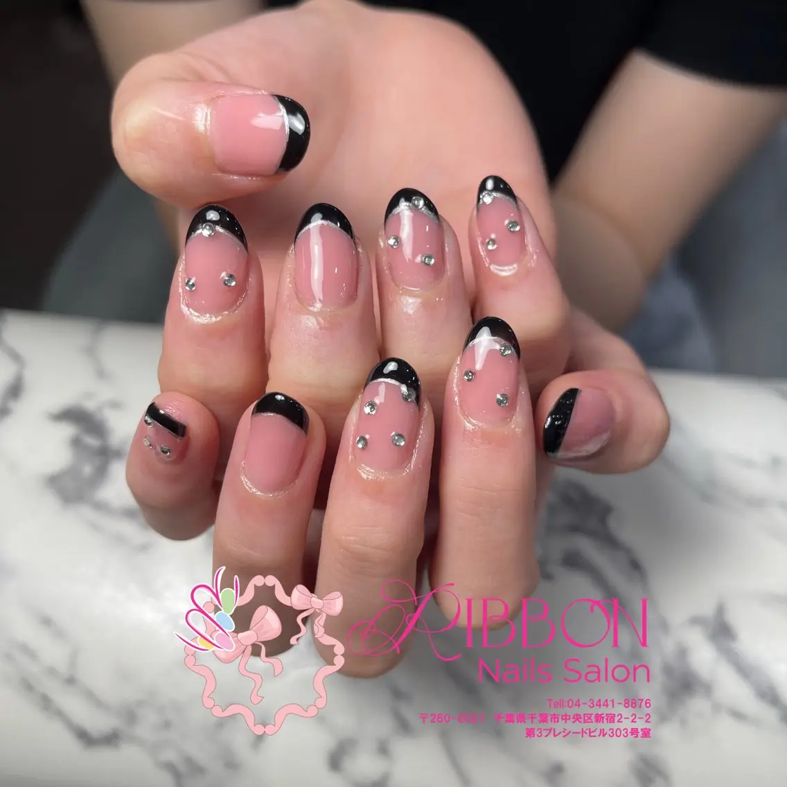 ネイル フレンチネイル Ribbonnail salonのネイルデザイン
