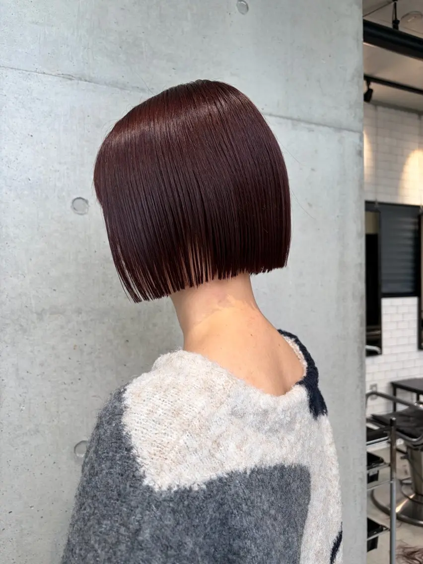 ショート カラー ヘアアレンジ カット ヘアカラー トリートメント ボブ艶モテカラー🫧 カリンのヘアスタイル