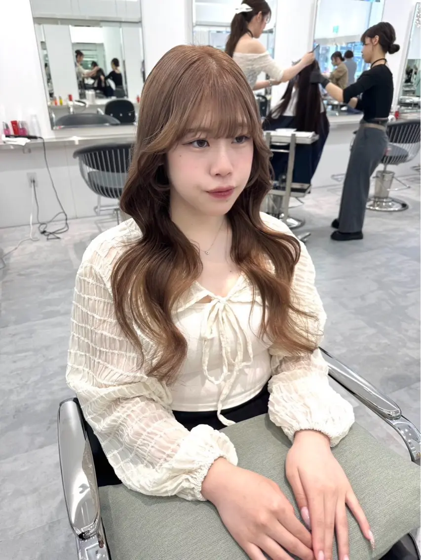 ロング カラー ヘアカラー ParveMix🍀 藤原愛未のヘアスタイル