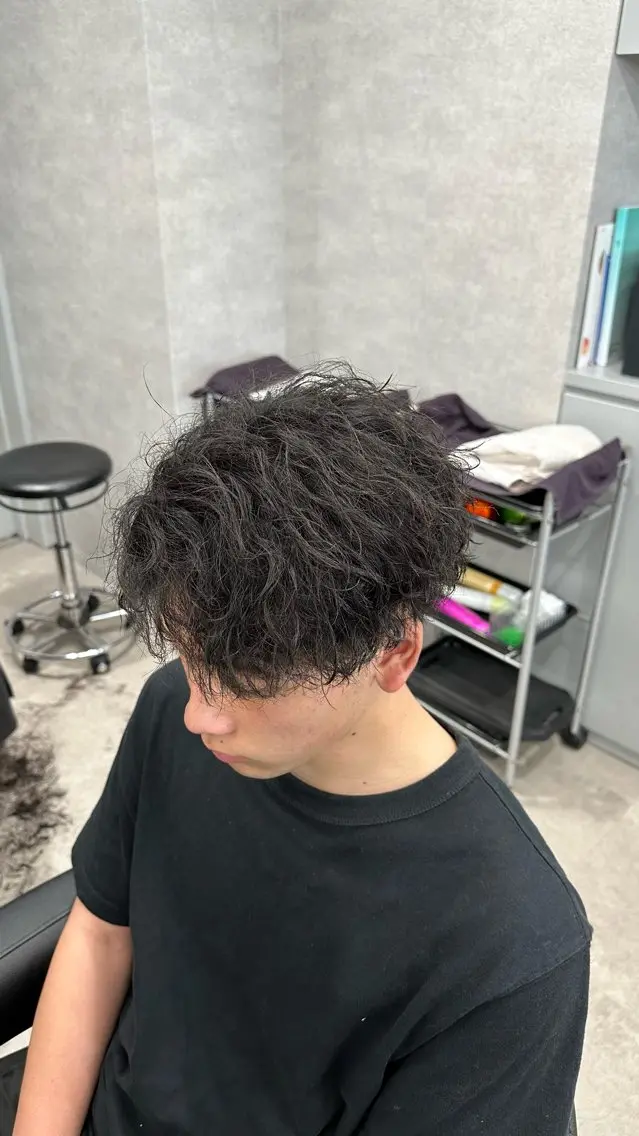 ショート カラー パーマ メンズ キッズ カット パーマ トリートメント ヘアセット 🔥パーマ特化🔥 優馬のヘアスタイル