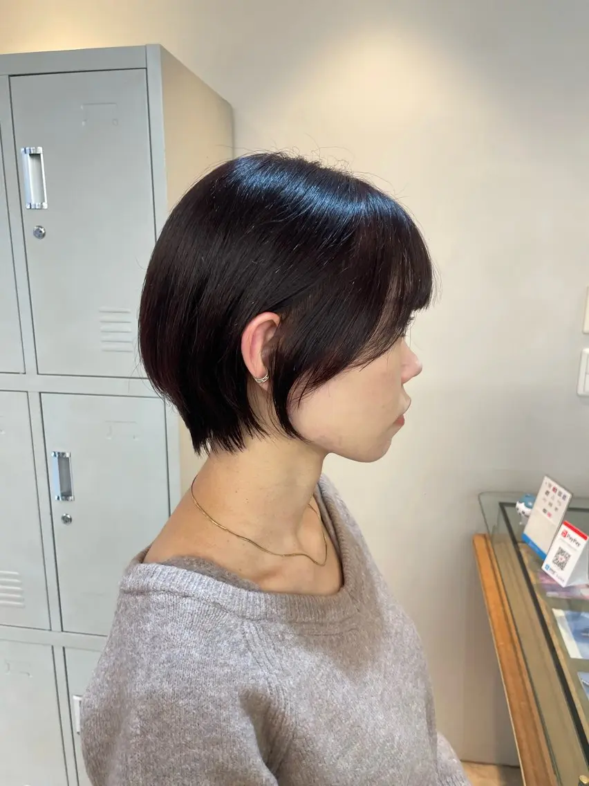 ショート カラー カット ヘアカラー トリートメント 表参道🌿赤み消し カラー/チナツのヘアスタイル