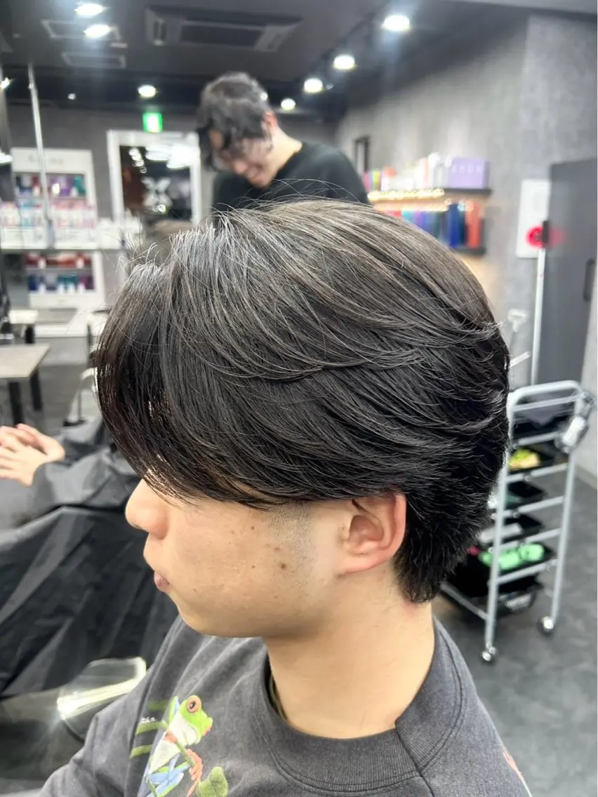 パーマ メンズ カット パーマ 深野 ちさとのヘアスタイル