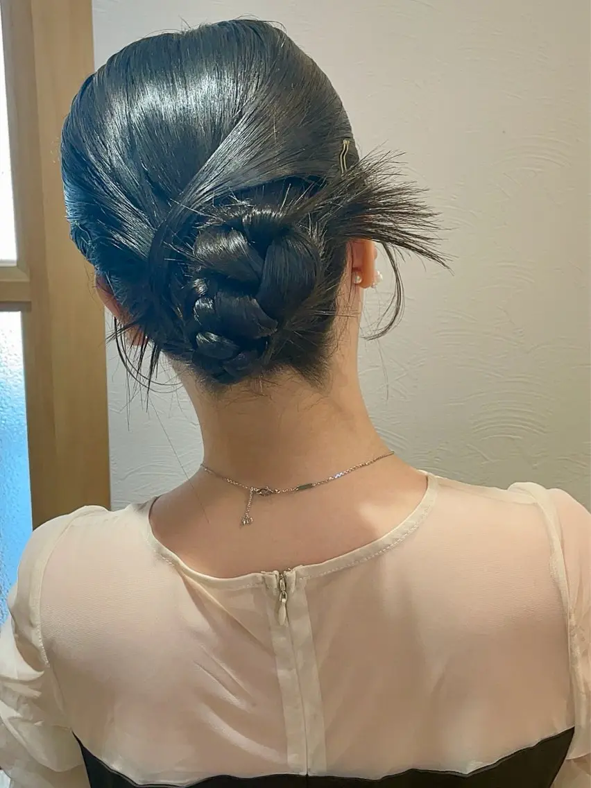 セミロング ヘアアレンジ ヘアセット 札幌 ヘアアレンジ 🍎 タナカセリナのヘアスタイル