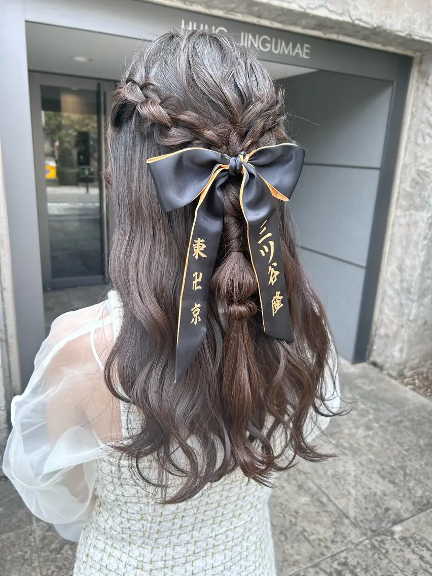 セミロング カラー ヘアアレンジ ヘアセット 💕ブリーチ/ヘアメ 🎀YUUKAのヘアスタイル