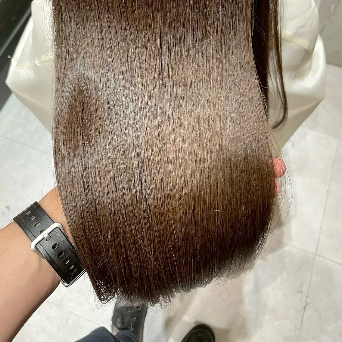 ロング カラー カット ヘアカラー トリートメント ブリーチなし 暖色カラー/井上あいのヘアスタイル
