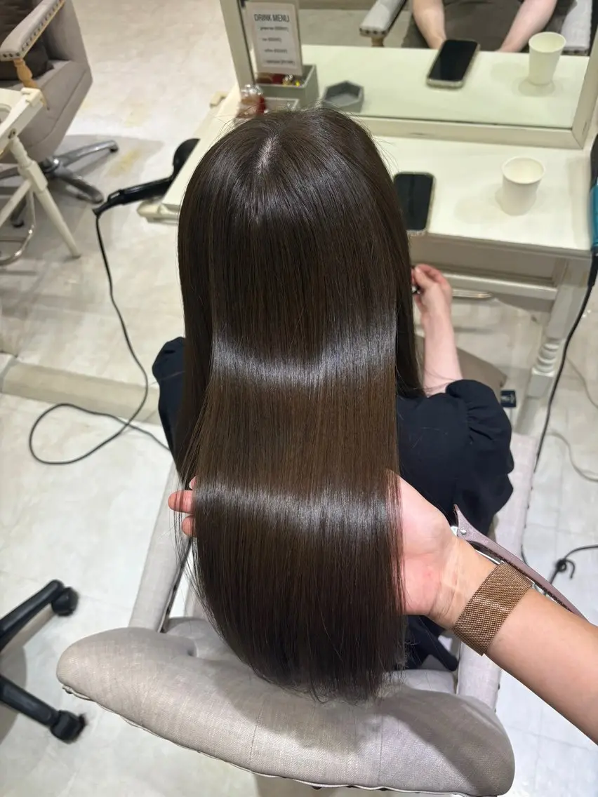 ロング カラー 巻ける縮毛矯正 Sachi🐰のヘアスタイル