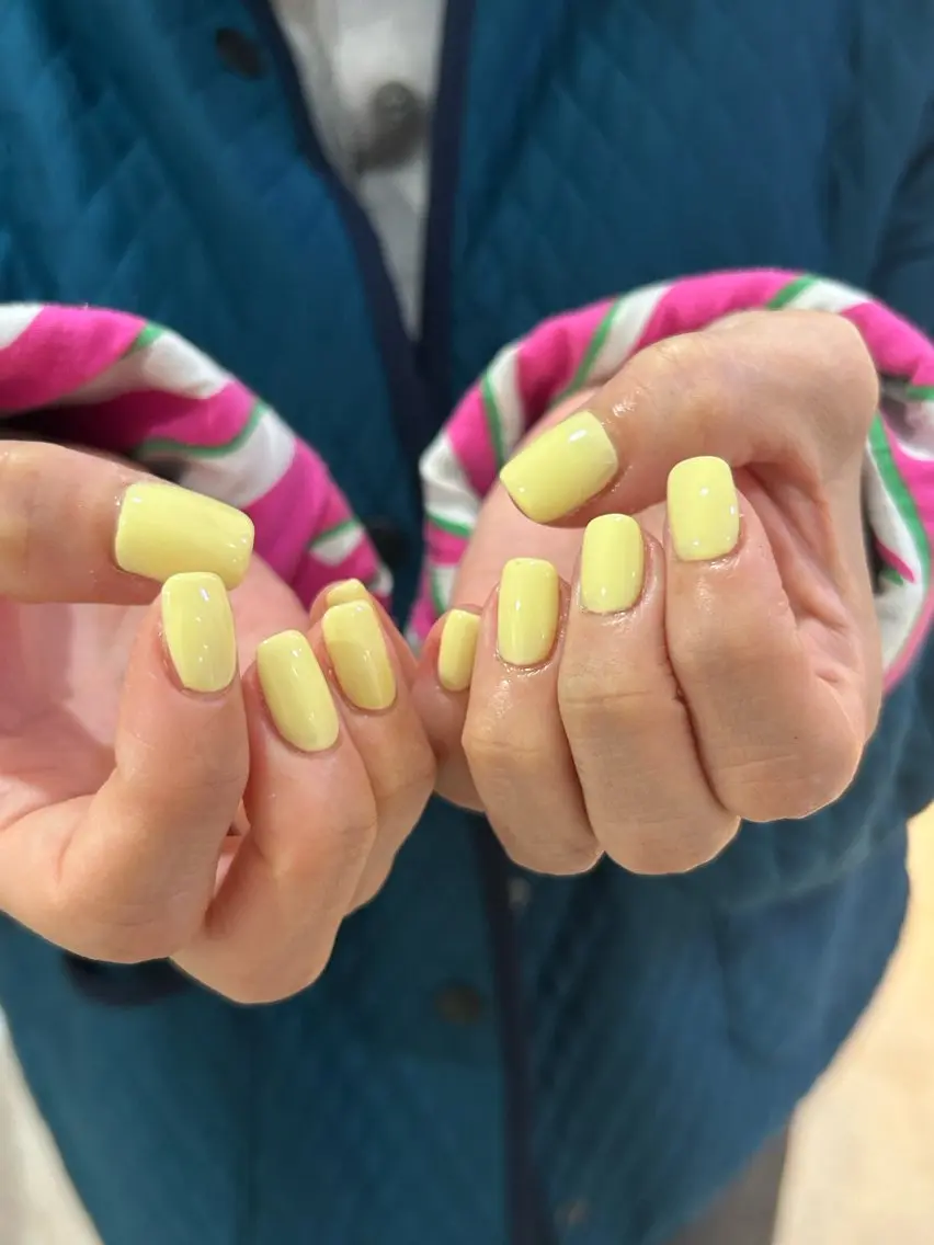 ネイル 黄色 ハンドネイル Bianca栄店 みさとのネイルデザイン