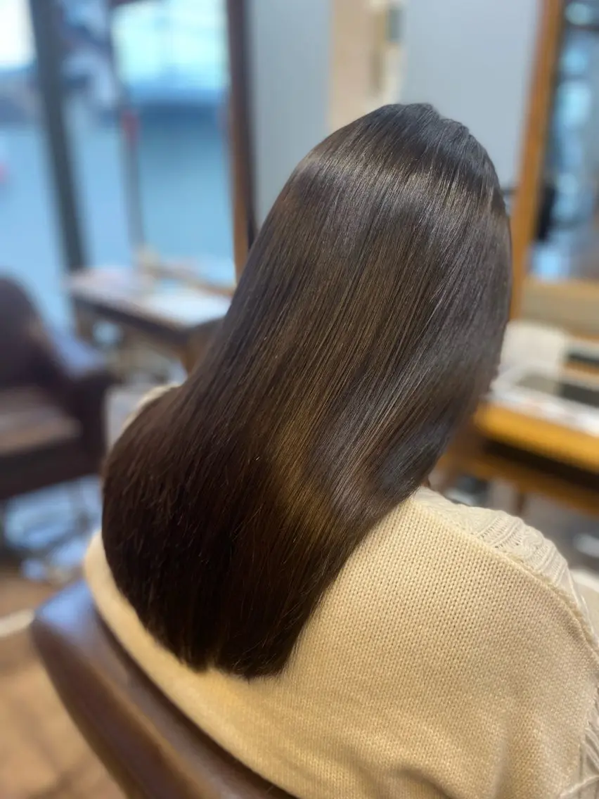 セミロング カラー カット ヘアカラー 髪質改善/縮毛/小林 水葵のヘアスタイル
