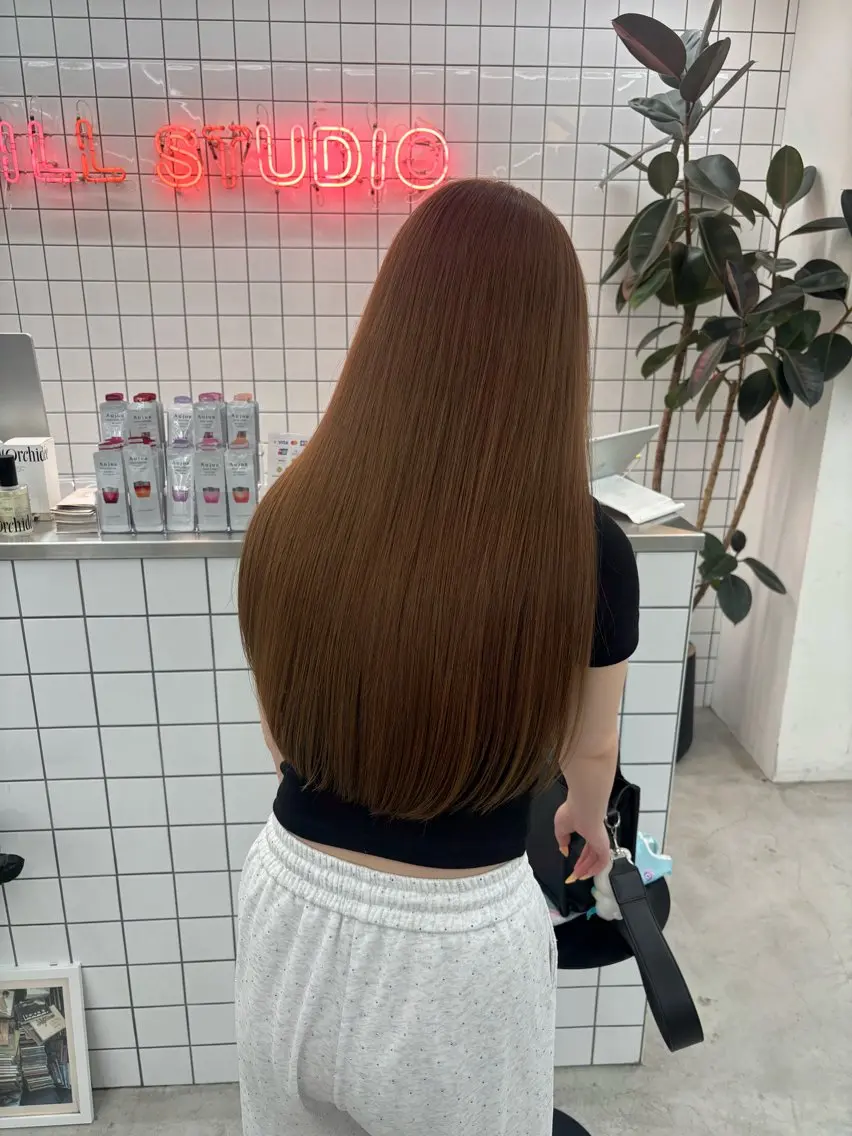 ロング カラー ヘアアレンジ カット ヘアカラー 夕羽夢🍓矢場/ JILLSTUDIOのヘアスタイル