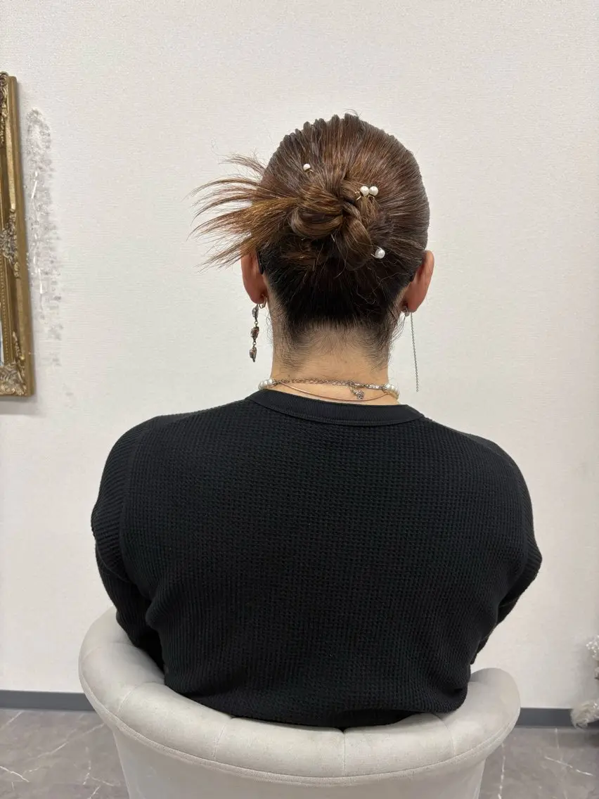 ヘアアレンジ お団子ヘア ヘアサロン ミカヅキのヘアスタイル