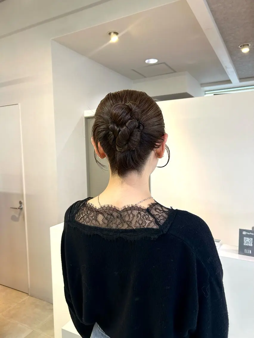 ヘアセット、お呼ばれセットの写真