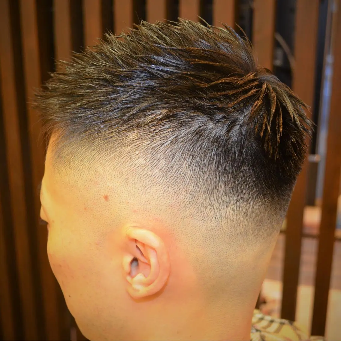 ショート メンズ フェードカット スキンフェード カット 高野浩平/フェード ツイストスパイラルのヘアスタイル