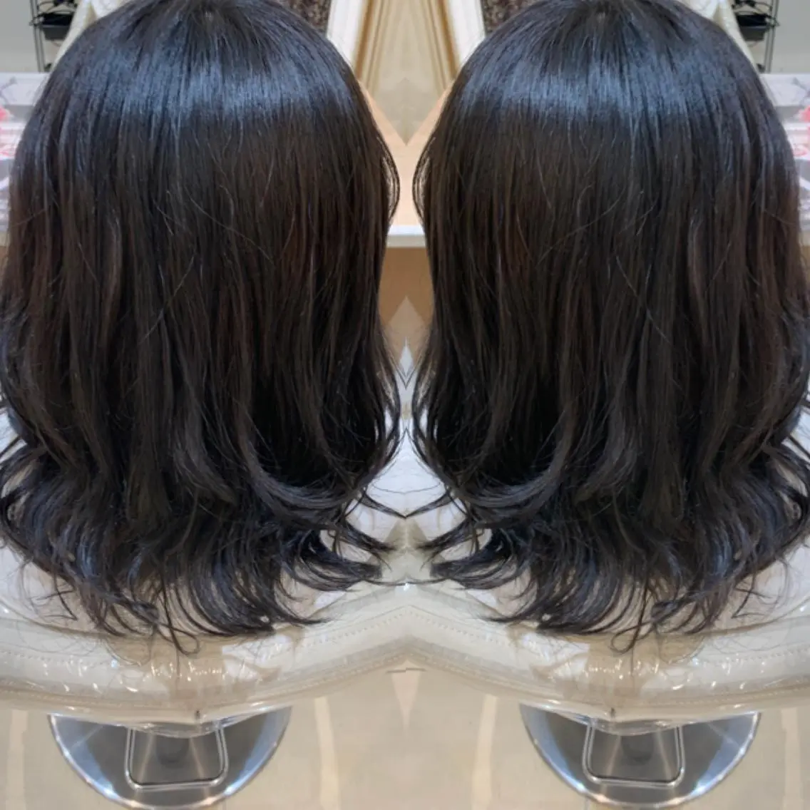 ミディアム 🩵波巻き/ツイスパ HARU💎のヘアスタイル