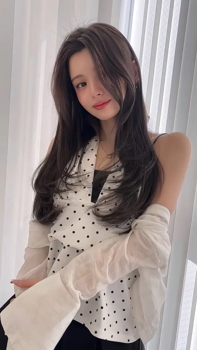 ロング カラー グレージュ オリーブグレージュ オリーブグレー レイヤーカット ローレイヤー カット ヘアカラー トリートメント レイヤーカット🎀 kanaのヘアスタイル