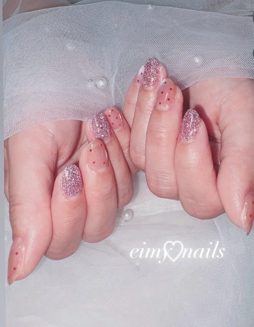 ネイル アートネイル ドット フラッシュネイル ラメ(グリッター) マグネットネイル ハンドネイル eimy nails♡のネイルデザイン