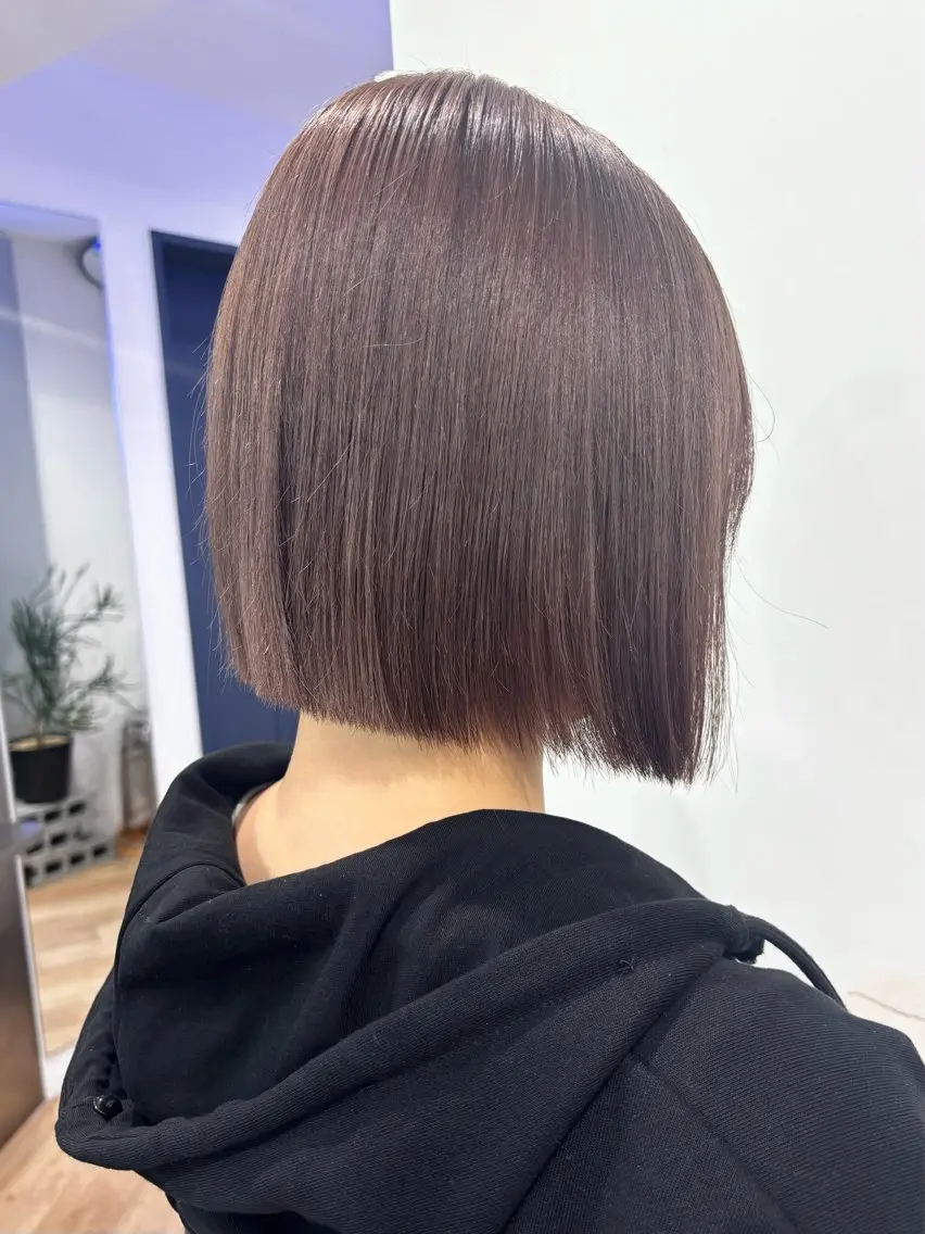 ミディアム ヘアカラー ブリーチ透明感カラー 🍀mizuki🍀のヘアスタイル