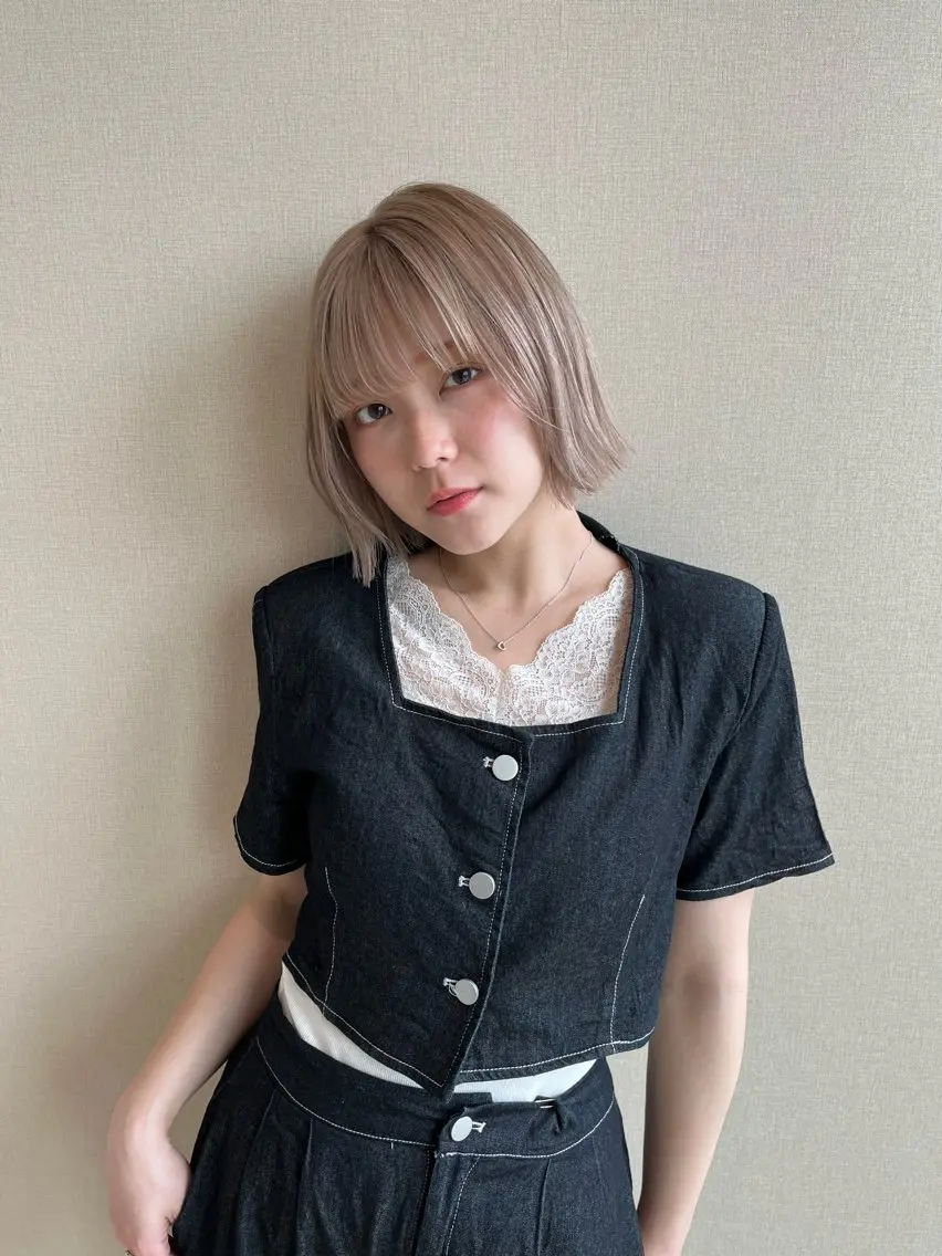 ミディアム カット ナチュラル*艶* 蒲生四丁目*山保美月のヘアスタイル