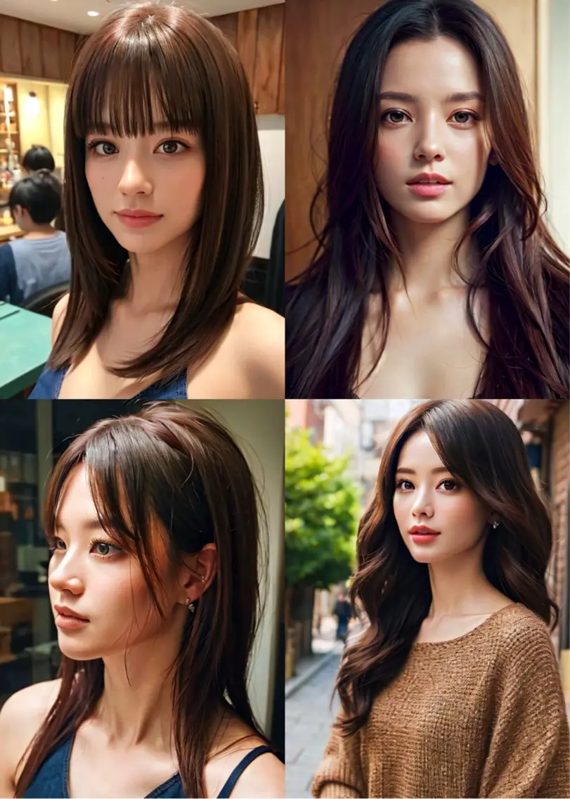 ロング 韓国風ヘア レイヤーカット SEA BELLE YASUのヘアスタイル