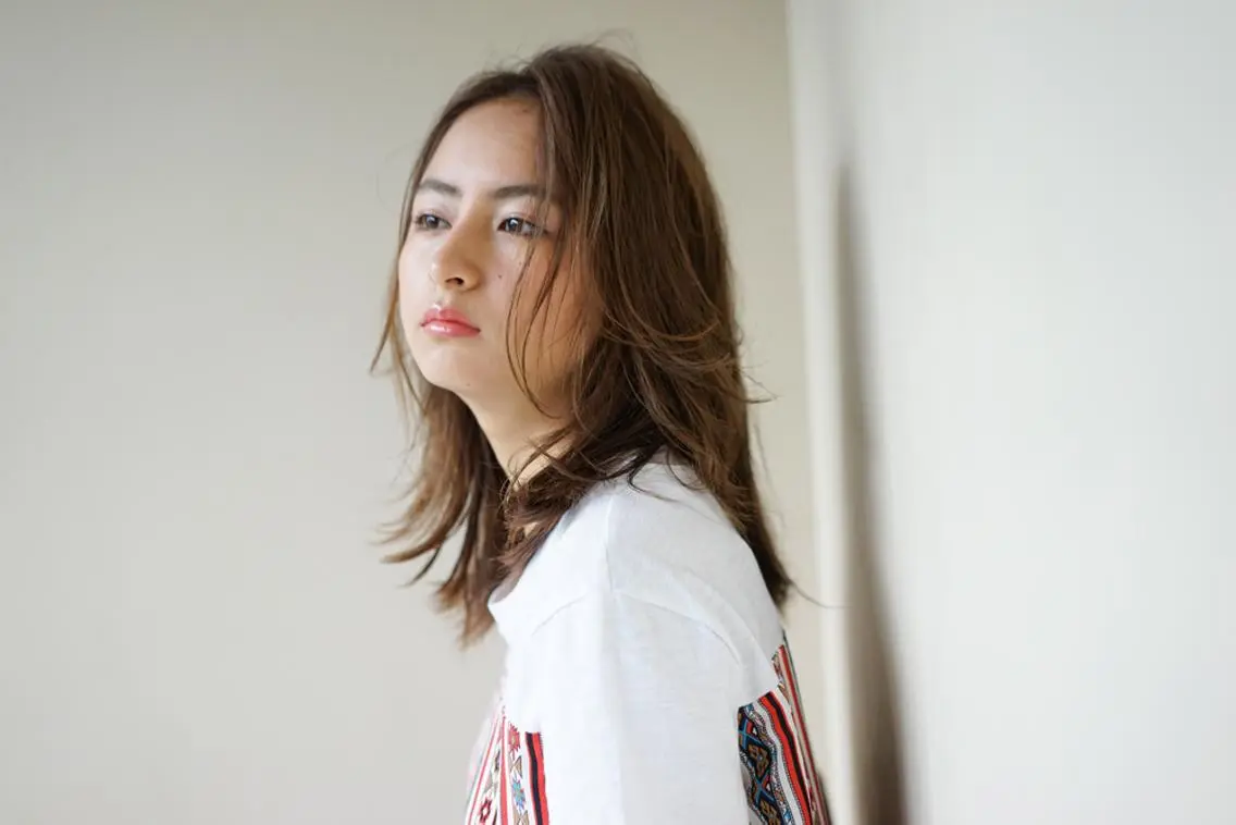 セミロング カラー パーマ ⭐️美髪矯正⭐️ 室岡仁哉のヘアスタイル