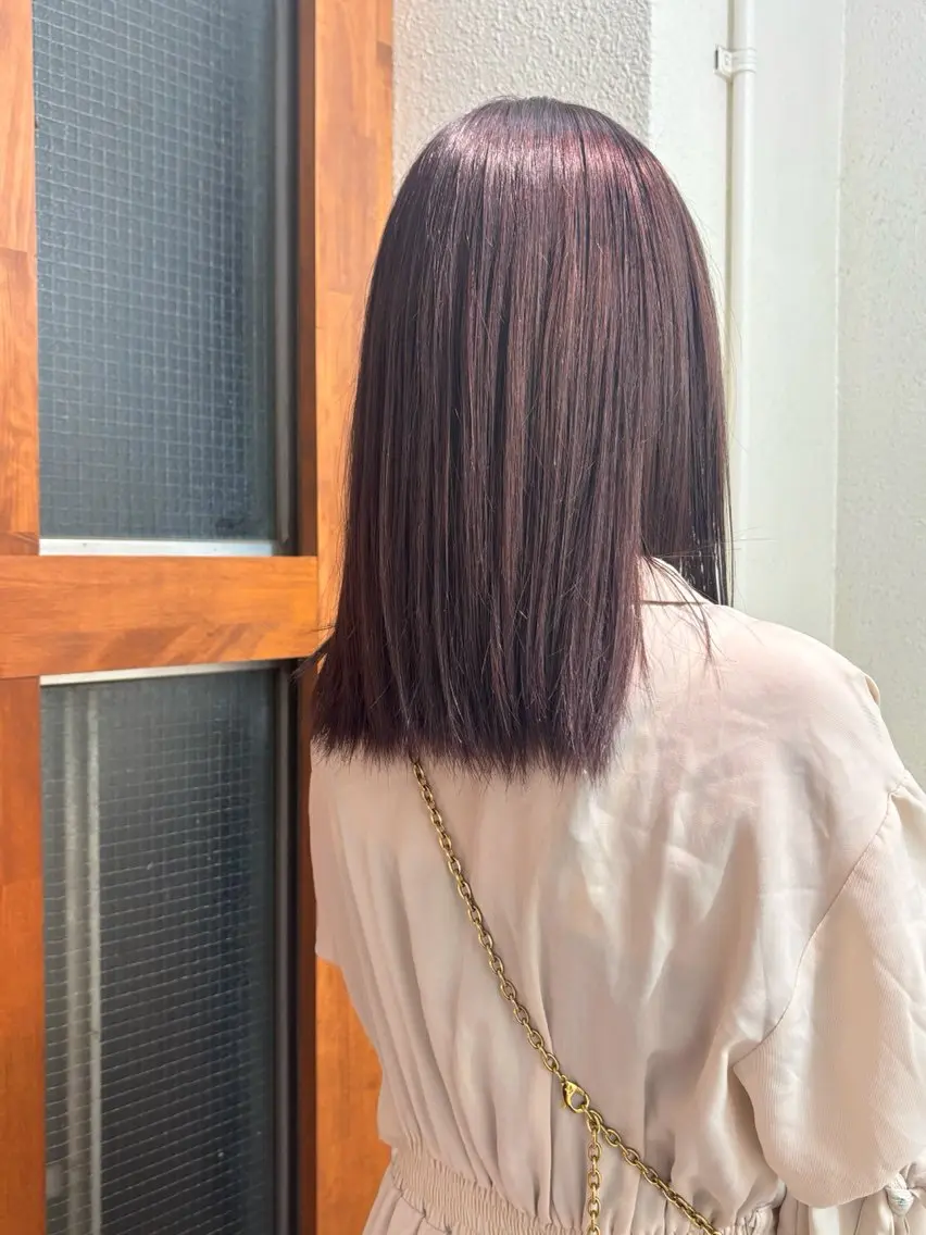 ロング カラー 透明感カラー ラベンダーカラー ピンクカラー ピンクラベンダー ヘアカラー 立川透明感color YUJIのヘアスタイル