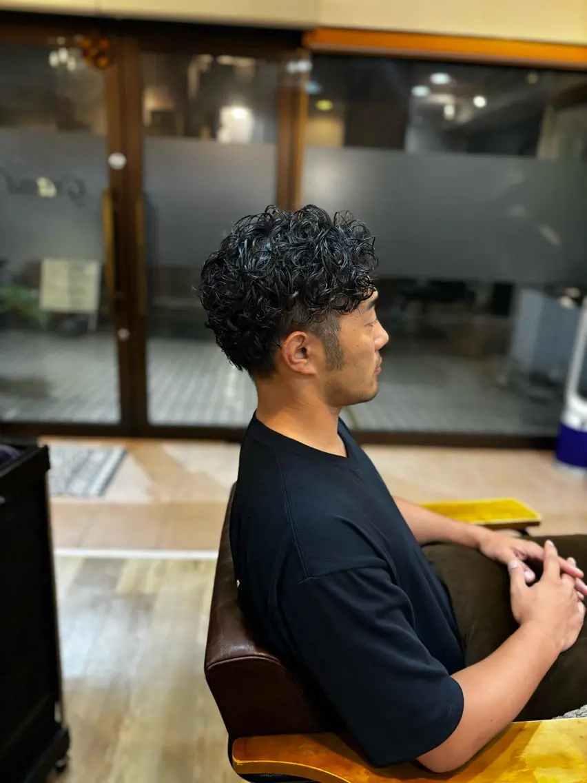 ショート パーマ 平野 竜大のヘアスタイル