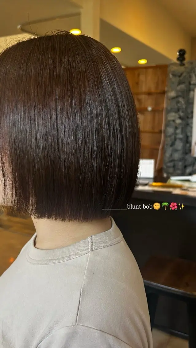 ショート 切りっぱなしボブ ボブ 末廣 結音のヘアスタイル
