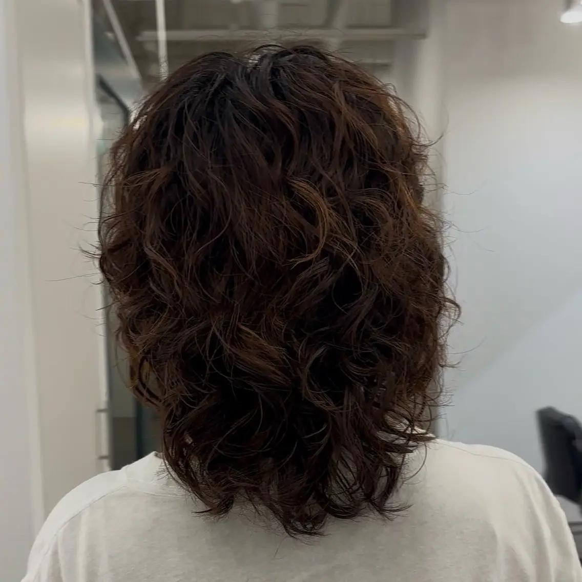 ミディアム パーマ カット パーマ トリートメント ヘアセット ハードパーマ Rico💜のヘアスタイル