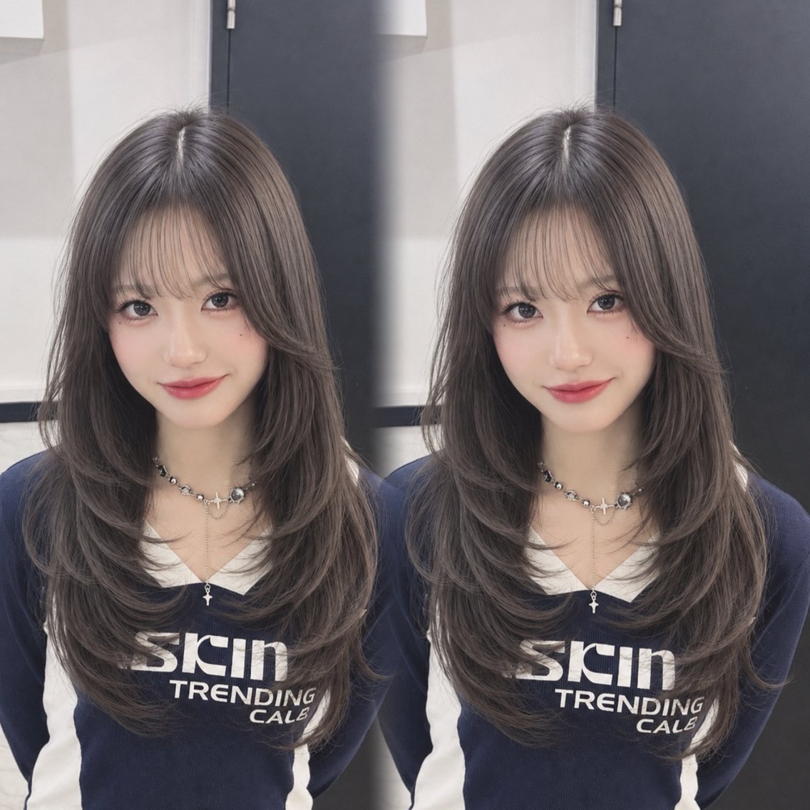 ロング カラー グレージュ レイヤーカット カット ヘアカラー トリートメント レイヤー特化/顔周り ムラ修正💫ひかるのヘアスタイル