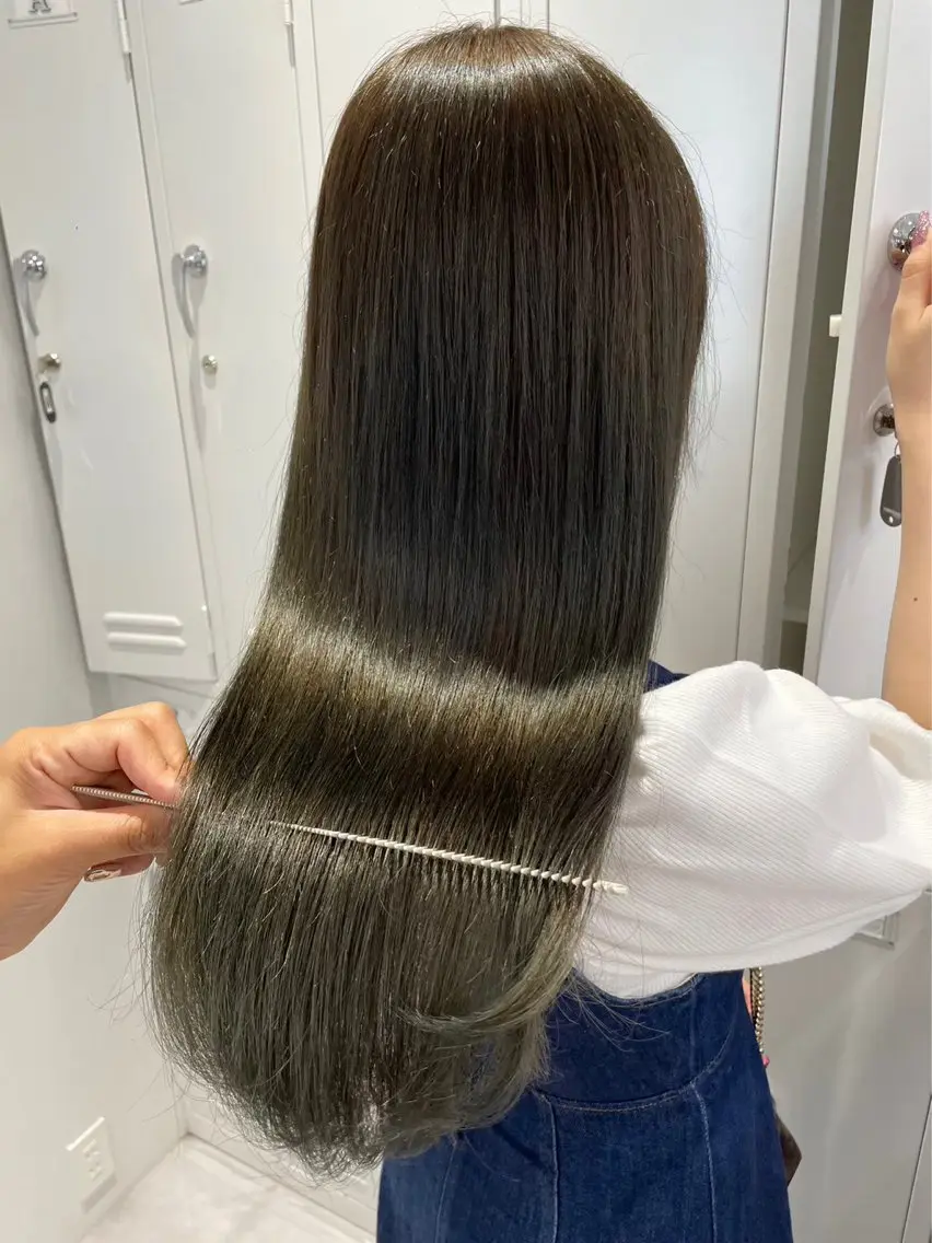 ロング カラー シールエクステ ブリーチ ケアブリーチ デザインカラー ダブルカラー 🦋韓国hair🦋 エクステ店長sakiのヘアスタイル