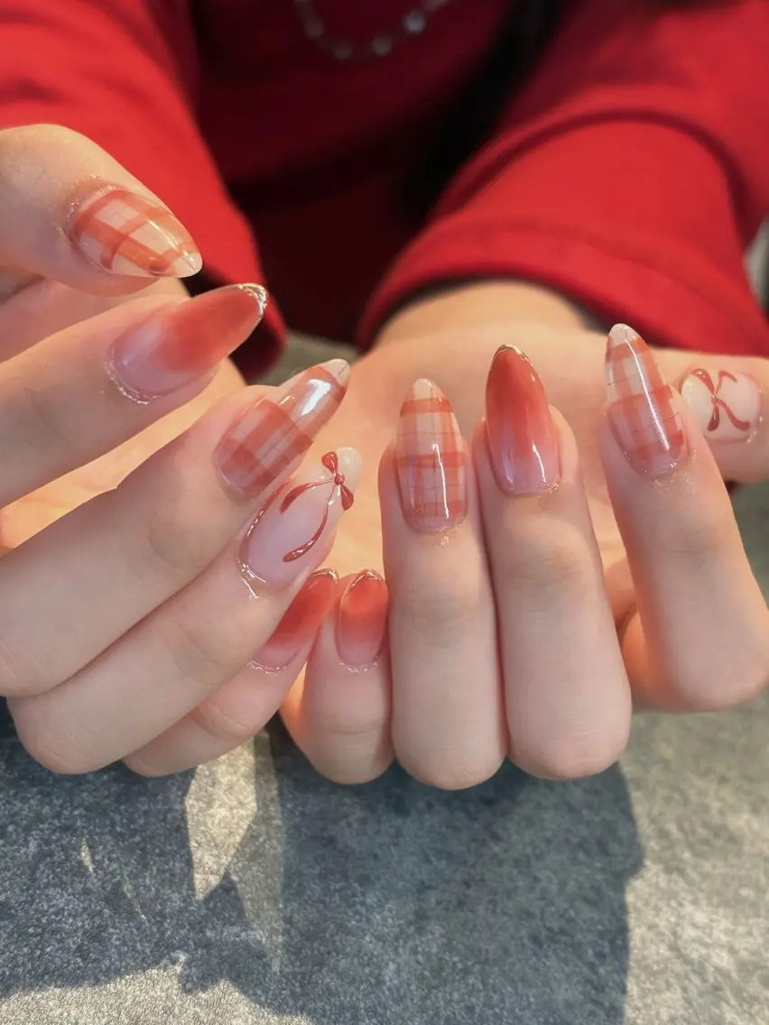 ネイル オレンジ ハンドネイル china 🌙.・+のネイルデザイン