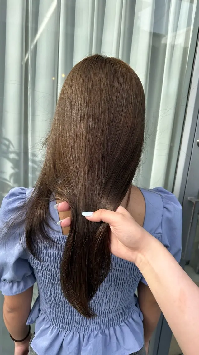 ロング ヘアカラー トリートメント LOE Yuuka/42🩵のヘアスタイル