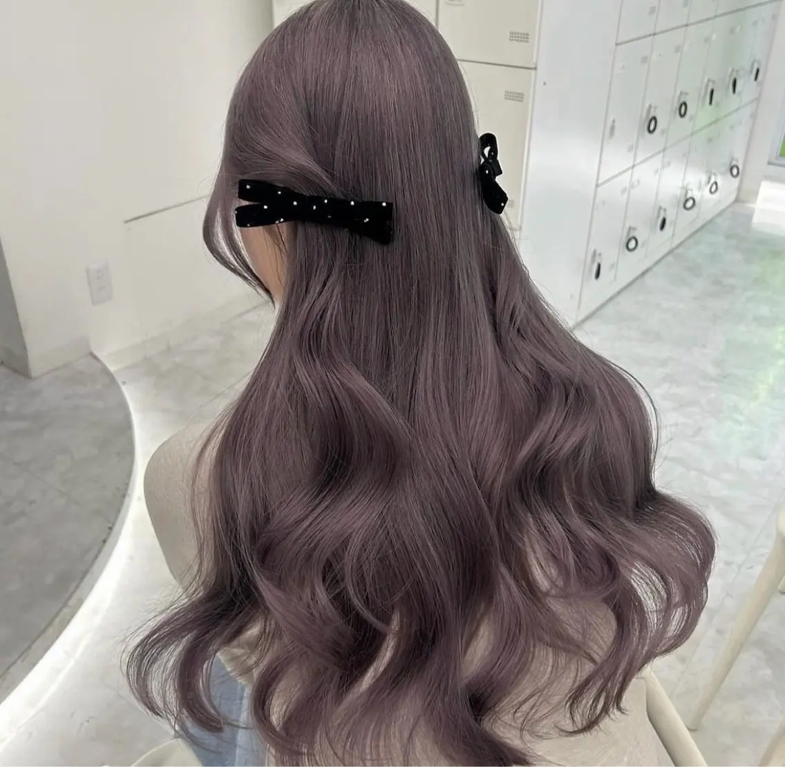ロング ヘアカラー トリートメント 淡色ラベンダー♡ ニーナ🎀🦙のヘアスタイル
