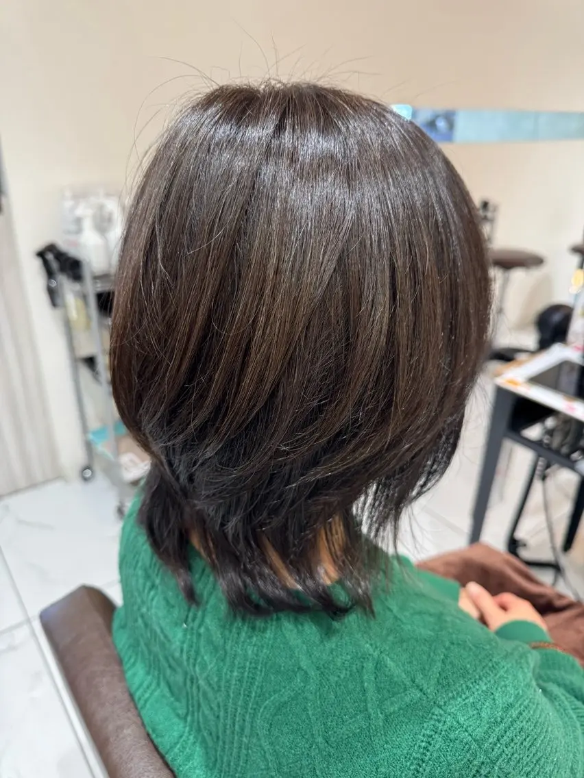 ミディアム 八木菜美 似合わせ/ニュアンスのヘアスタイル