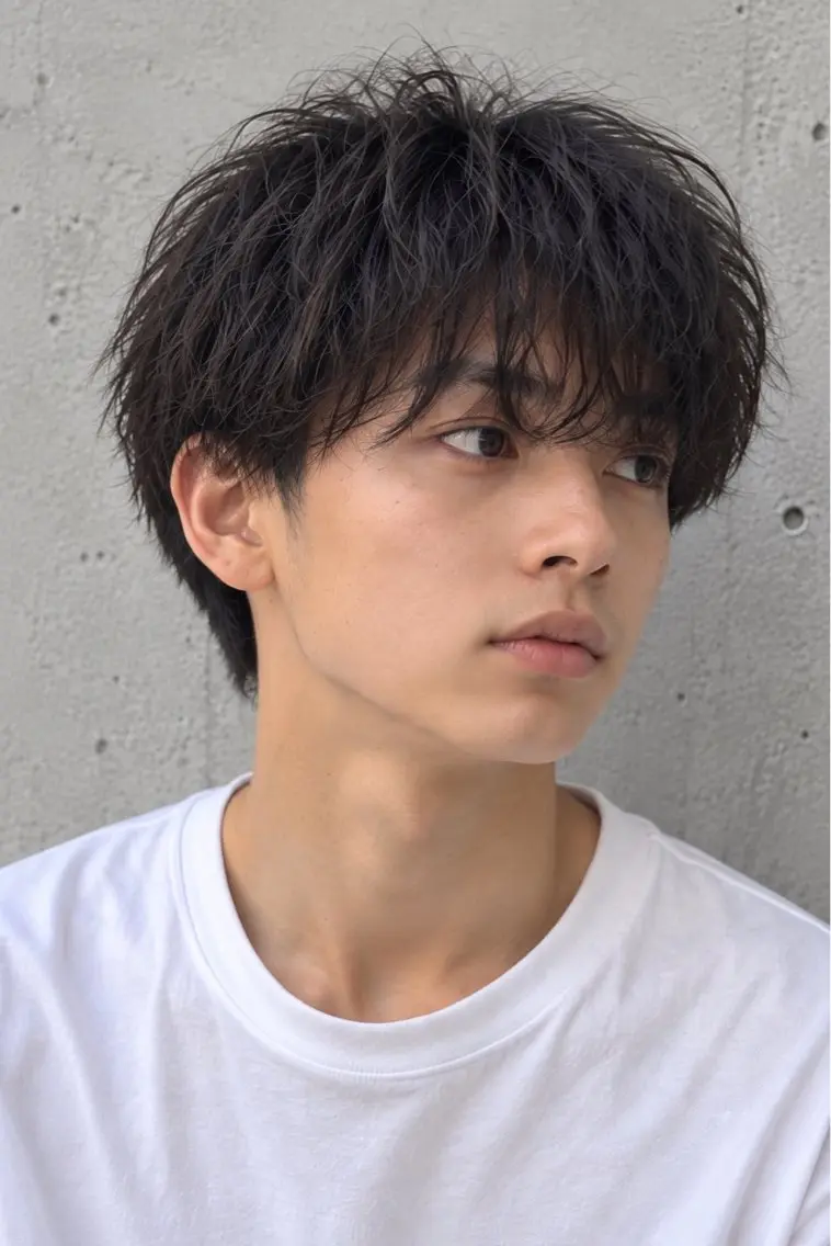 ミディアム メンズ カット ORI. men’s hairのヘアスタイル