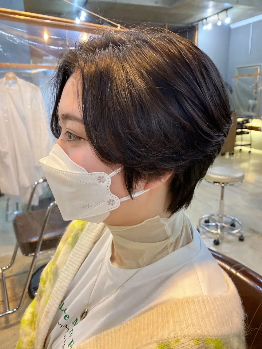 ショート ハンサムショート くびれヘア ショートヘア カット 桜田 修未のヘアスタイル