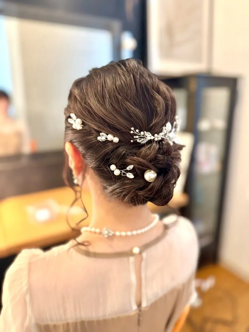 ミディアム ヘアセット 札幌円山ヘアメイク/ バーガスのヘアスタイル