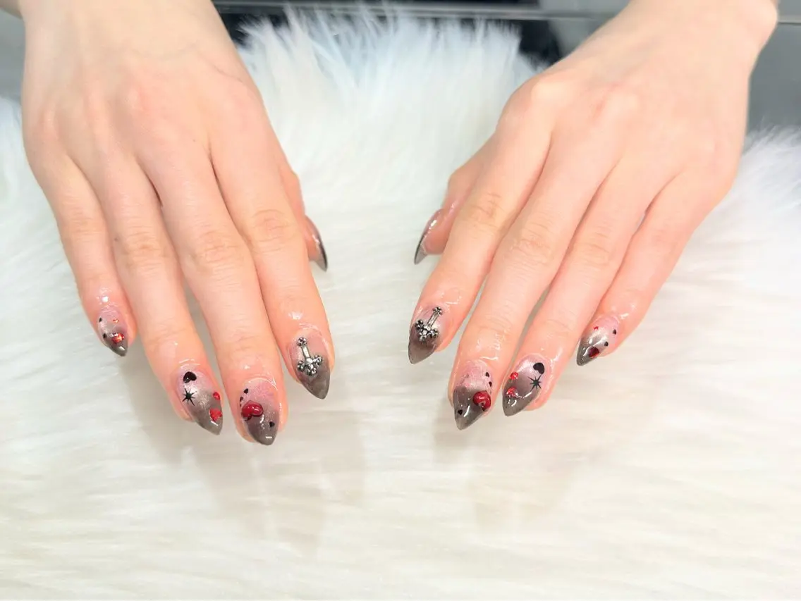 ネイル グラデーション ラメ(グリッター) ピンク Viel💅 〜yuki〜のネイルデザイン