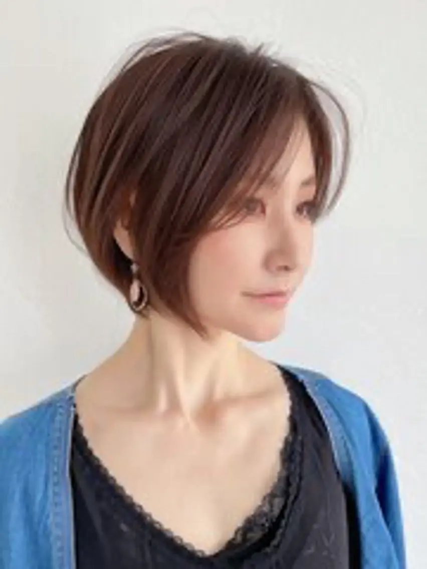 ショート 堀江｜髪質改善 ×透明感カラー｜松浦のヘアスタイル