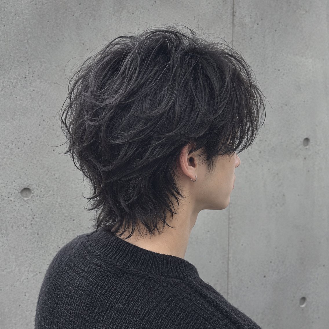 メンズ カット パーマ シャドウ/フェザー ニュアンスヘアメンズのヘアスタイル