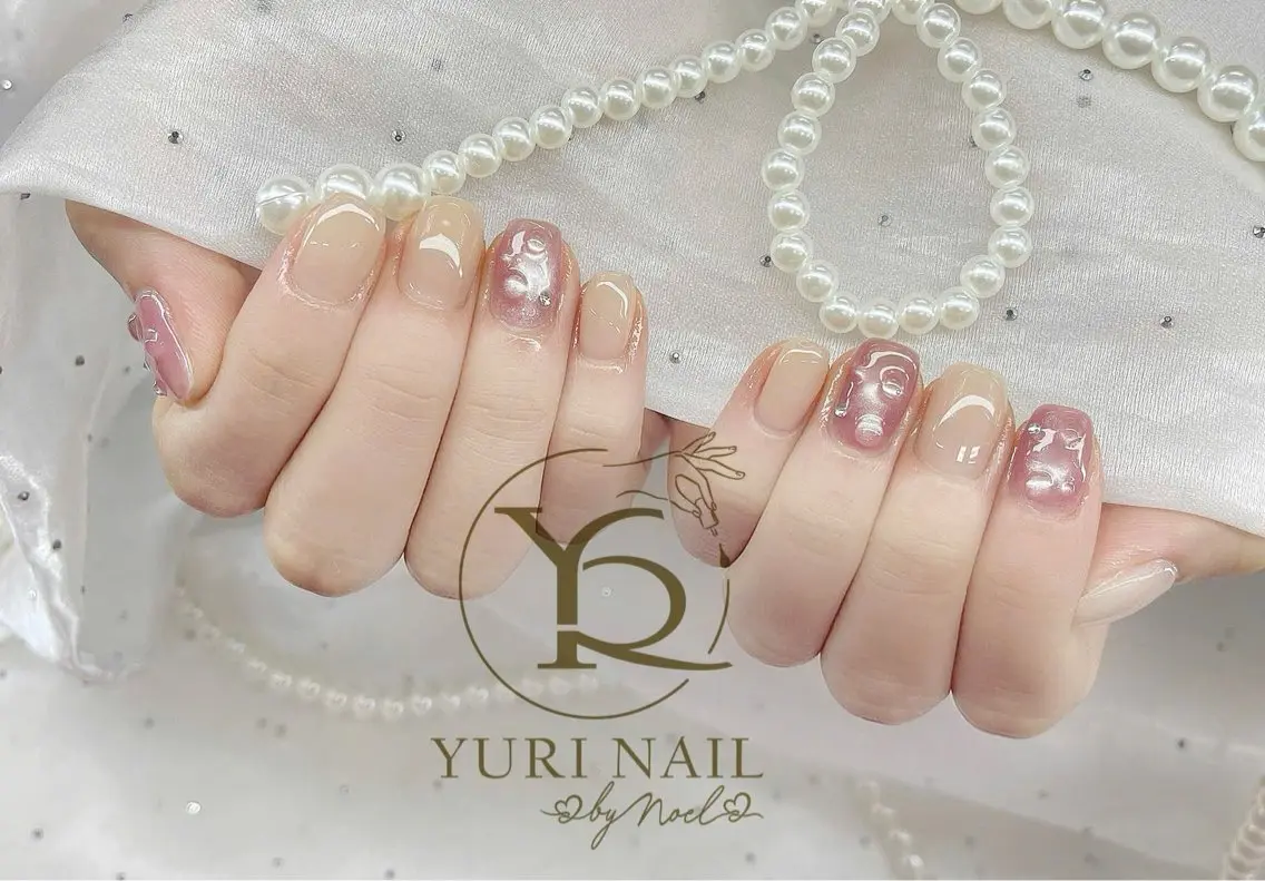 ネイル チークネイル フットネイル フレンチネイル グラデーション キラキラネイル ハンドネイル フットネイル ハンドケア YURI Nail Funabashiのネイルデザイン