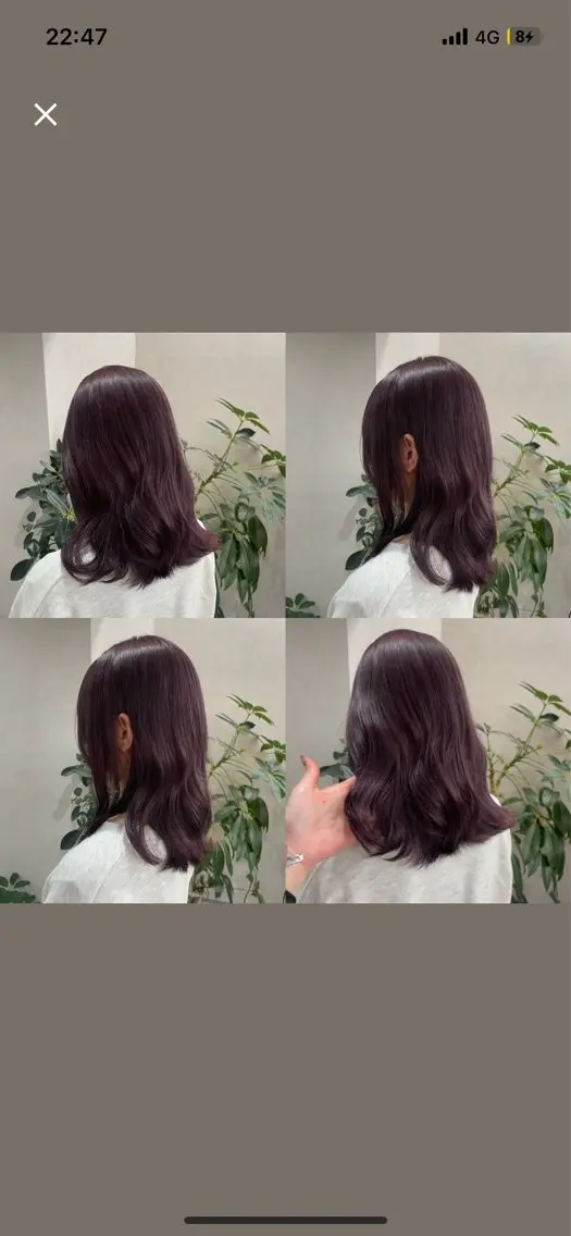 セミロング カラー ブリーチ 透明感カラー バイオレットカラー ヘアカラー 🍑トレンドカラー 🍑横浜のヘアスタイル