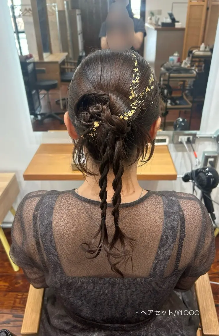 セミロング ヘアアレンジ ヘアセット 佐藤光華/JANU /カラーモデルのヘアスタイル
