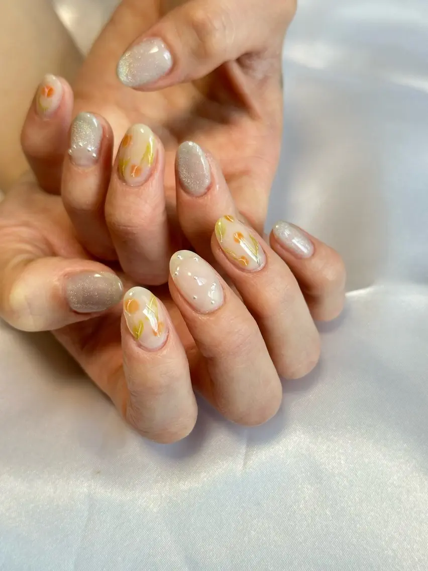 ネイル ハンドネイル salon iris 🦋北広島市大曲のネイルデザイン