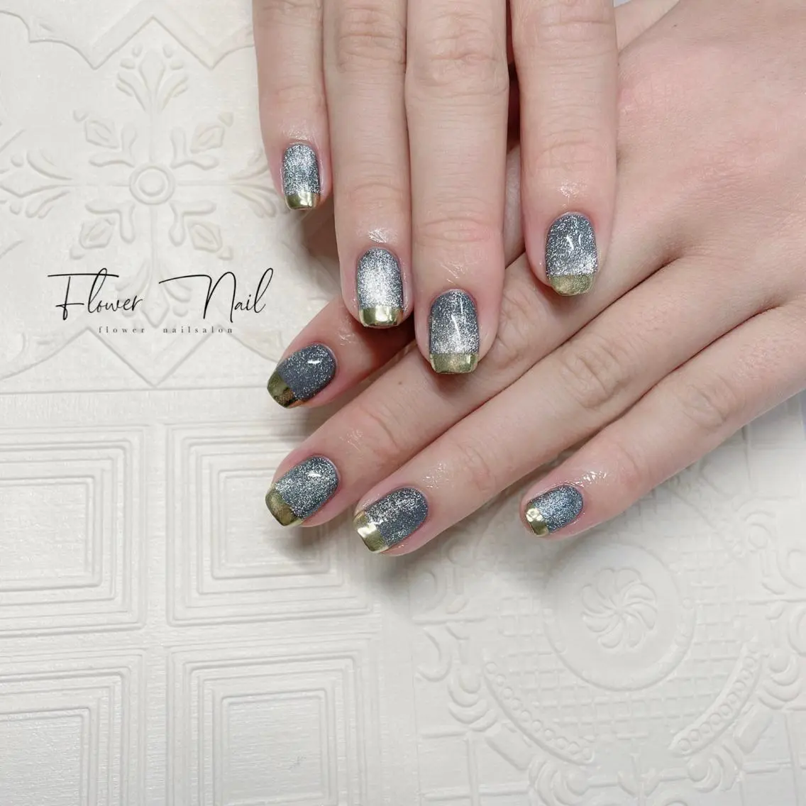 ネイル ミラーネイル ハンドネイル Flower nailのネイルデザイン