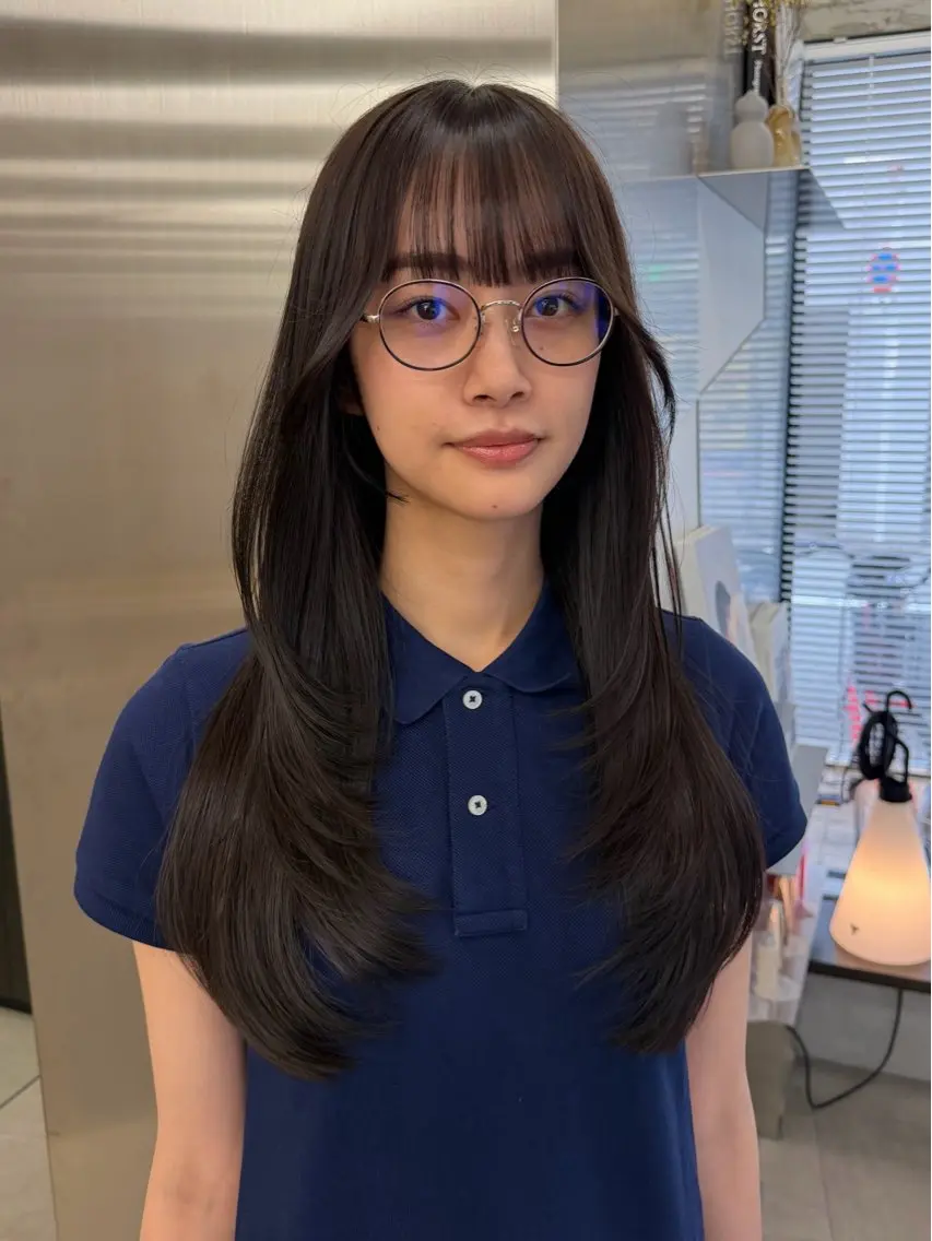 ロング カラー カット ヘアカラー MIES amane(アマネ)のヘアスタイル