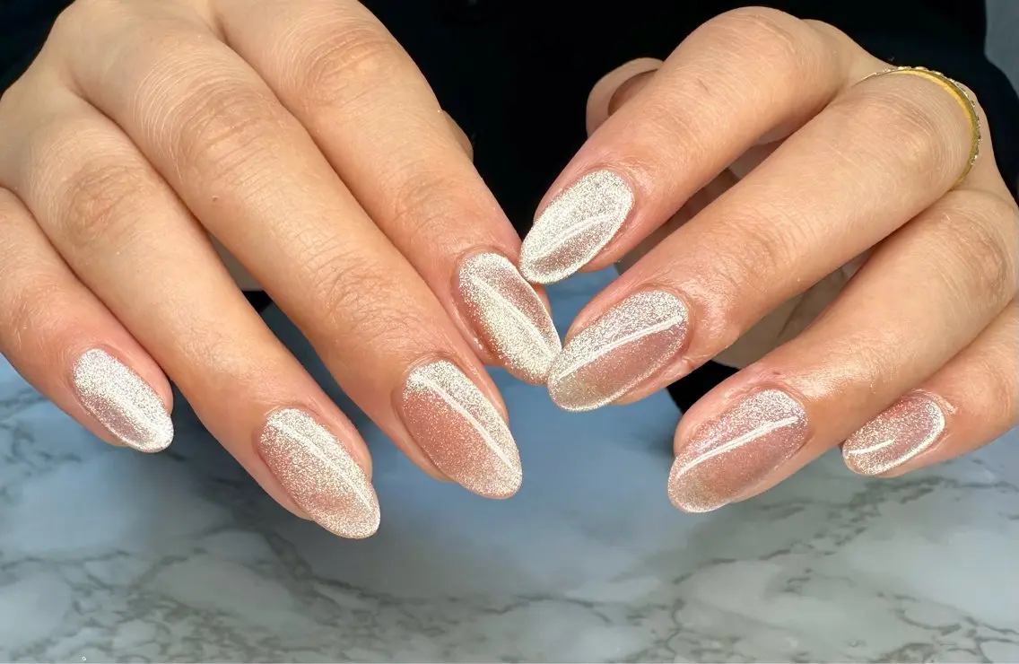 ネイル アートネイル マグネットネイル ミラーネイル ワンカラーネイル 冬ネイル Mai’s nailのネイルデザイン