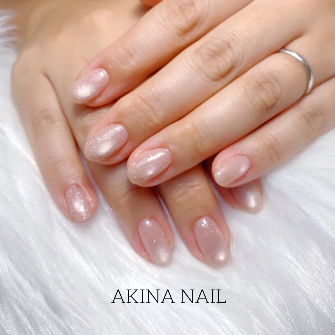 ミディアム ハンドネイル ハンドケア Akina Nail 亀戸のネイルデザイン