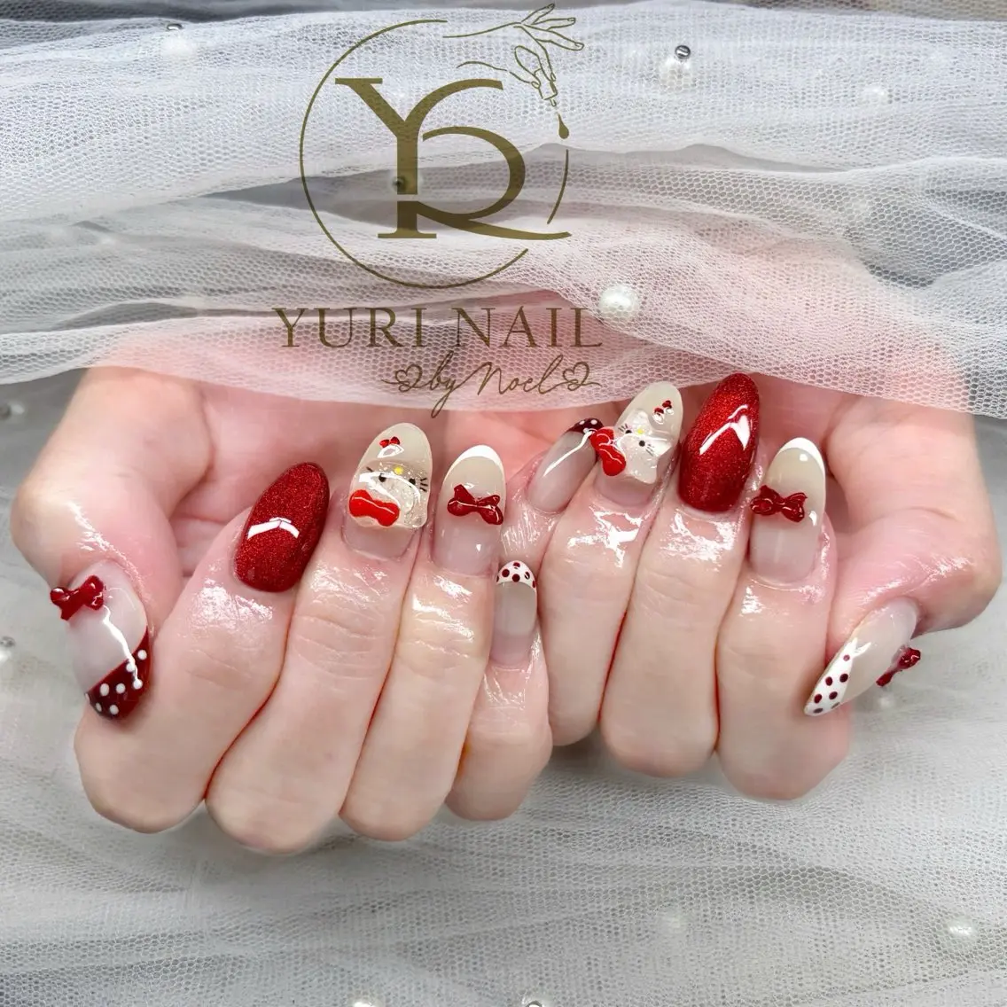 ネイル チークネイル フットネイル グラデーション 韓国ネイル 持ち込み ハンドネイル フットネイル ハンドケア YURI Nail NARITAのネイルデザイン